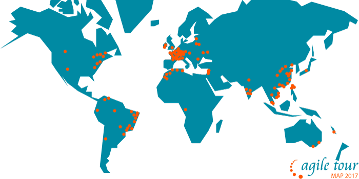 AgileTour 全球社区分布地图